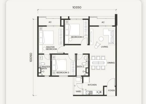 Service Apartment in Selangor - Unit No. B-32-08, Block B, Residensi Sini (D'Sini Residences), No. 2, Jalan Setia Perdana AZ U13/AZ, Section U13, Setia Alam, 40170 Shah Alam, Selangor image 3